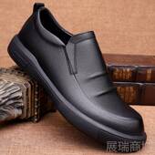 皮头层牛皮真软鞋 高档甘稻风春韩季 皮男士 商务正装 底软面皮休闲 版