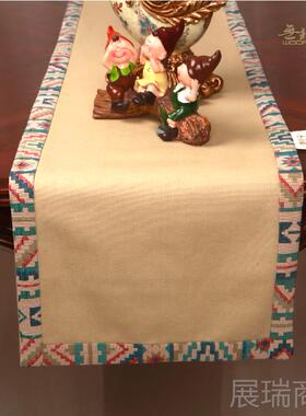 高档无非家定制现代简美式乡餐村田约园欧式地海桌布桌旗旗茶中几