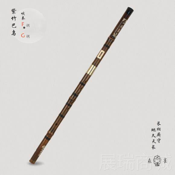 高档森雀正品专业型巴乌考级演奏出口专业独乐器G/F调紫竹镶牛角