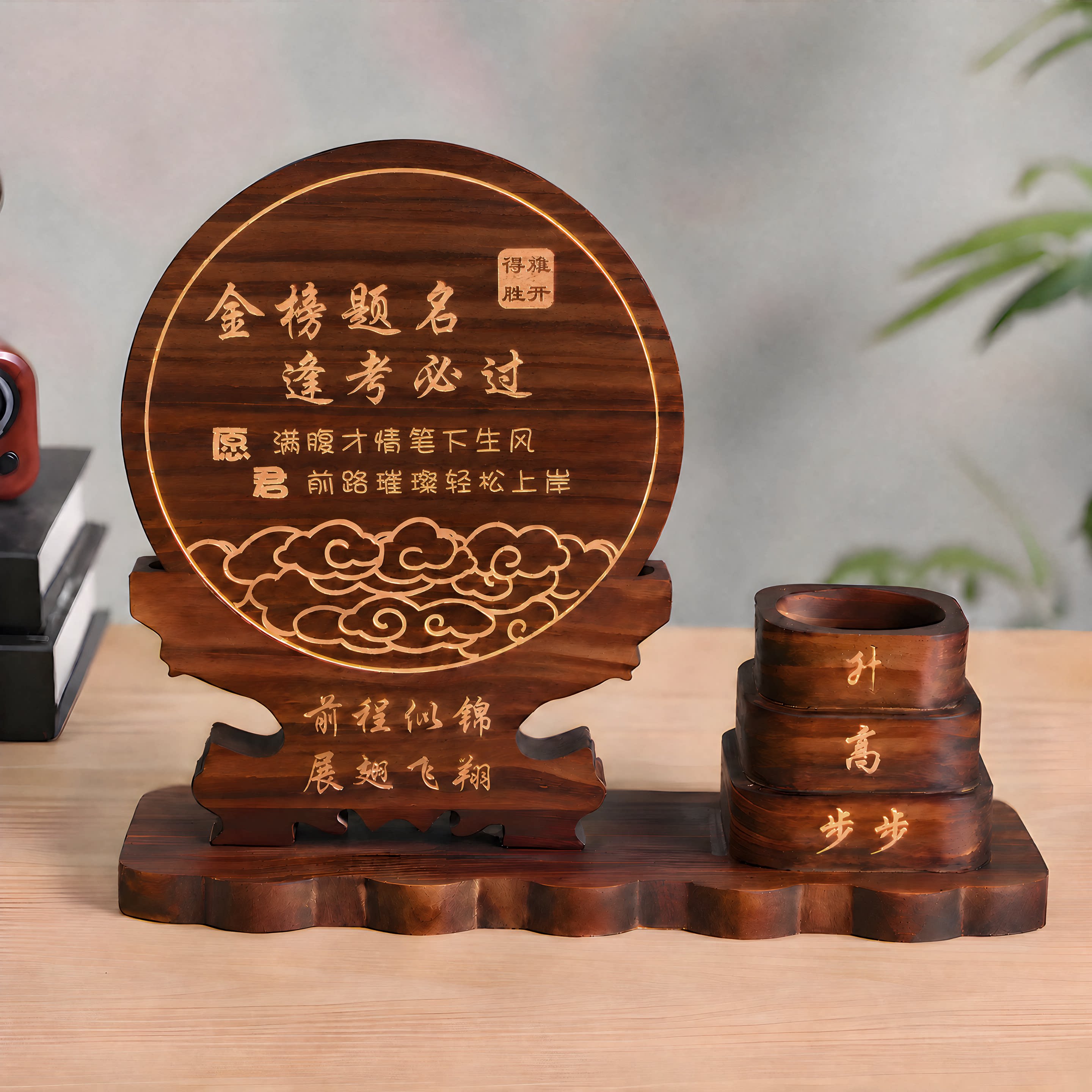 高考中考学生励志摆件儿童书房书桌笔筒装饰中小学生生日纪念礼品
