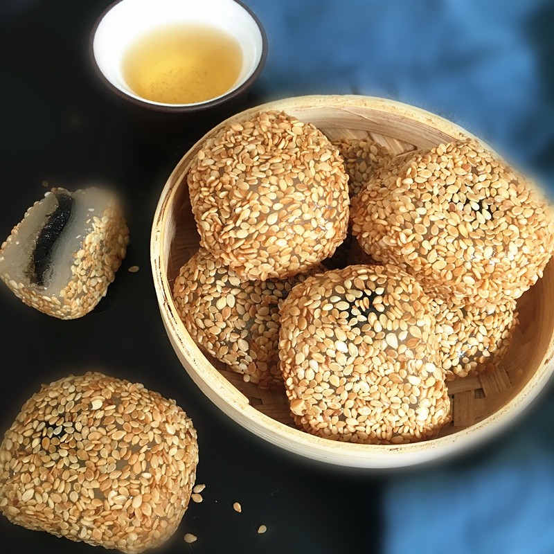 潮汕特产芝麻糯米糍福建糯米团子干吃汤圆糍粑500g包邮16颗买2送1