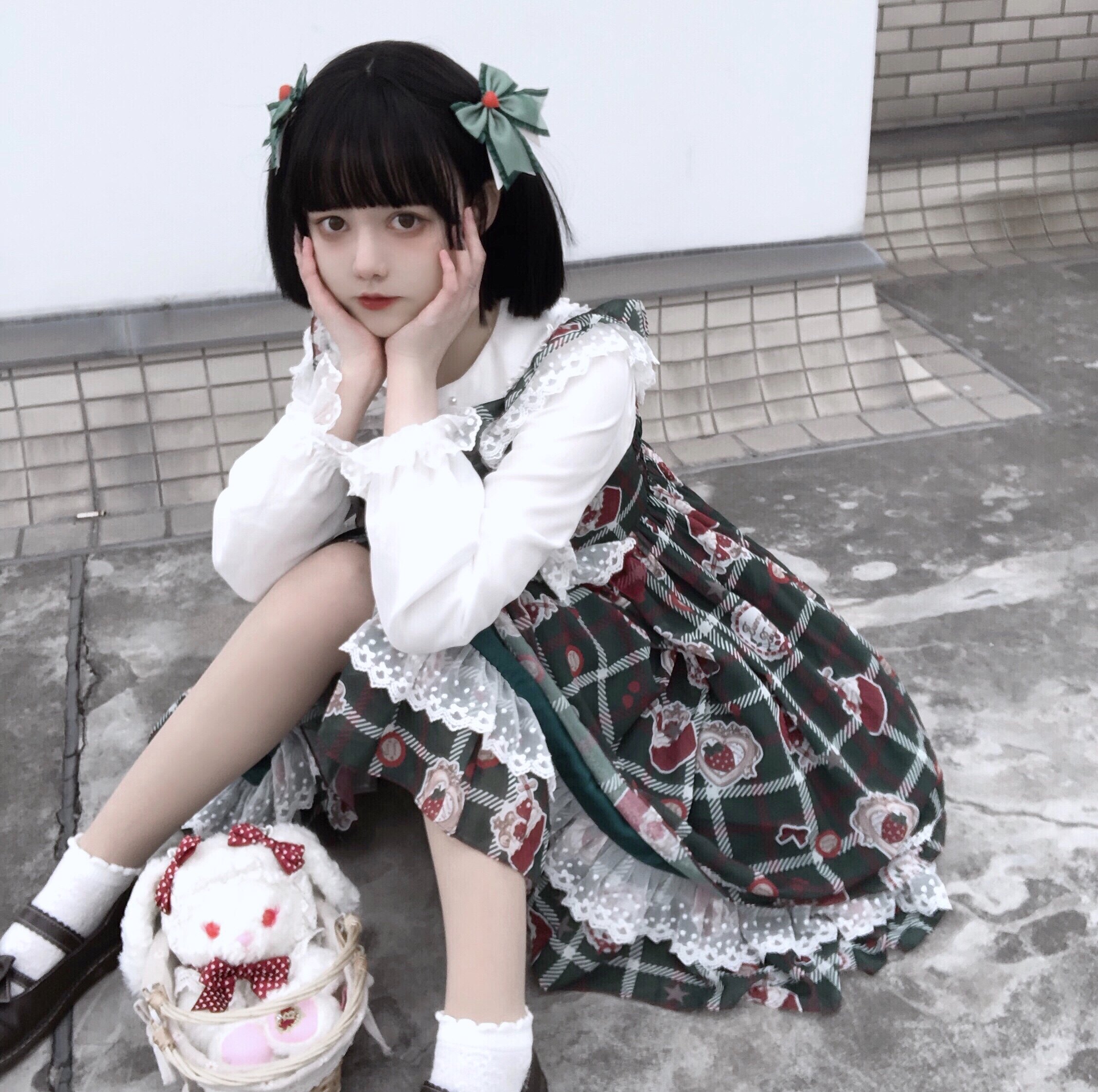 「BunnyBubble」*草连衣裙