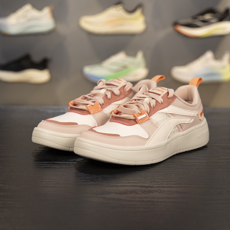 李宁系带女子板鞋低帮休闲鞋