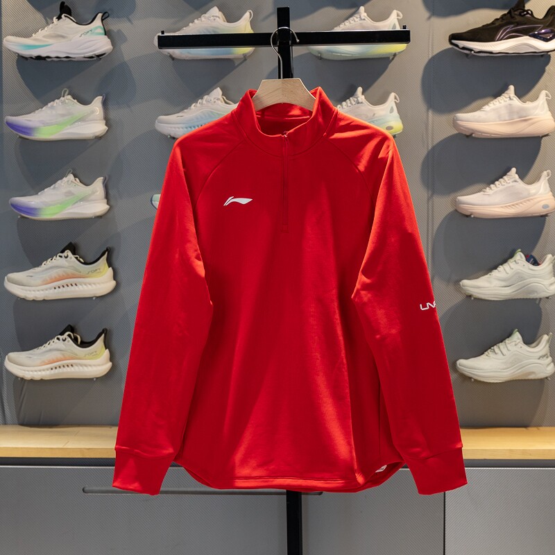 李宁套头无帽卫衣男子2026春季立领足球专业运动员服装YWDW277