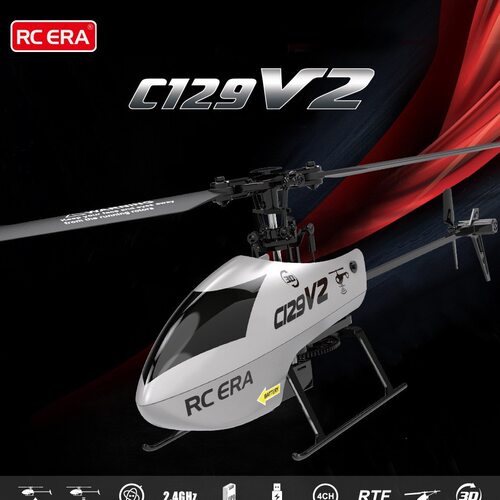 跨境 C129V2 四通道单浆直升机 无副翼遥控直升飞机 遥控直升机