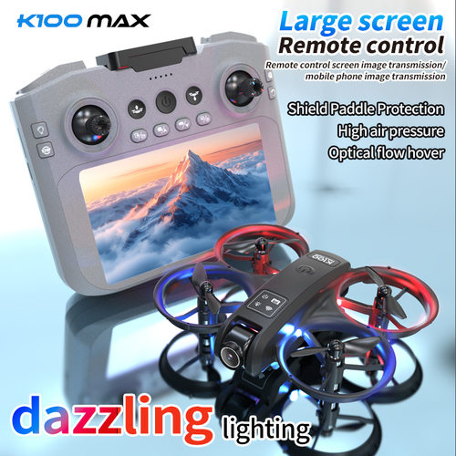 跨境K100MAX无人机带屏迷你四轴飞行器光流双镜头航拍遥控飞机GT3