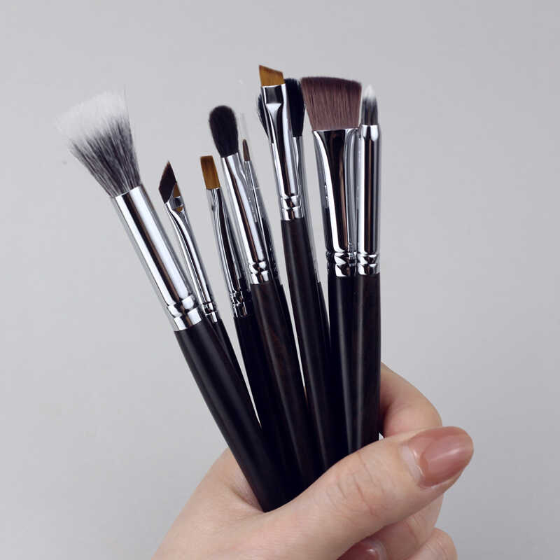 乌木动物毛化妆刷眼影刷遮瑕刷鼻影眉刷眼线刷散粉点彩腮红散粉刷