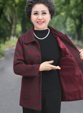 外套加肥大码中老年妈妈