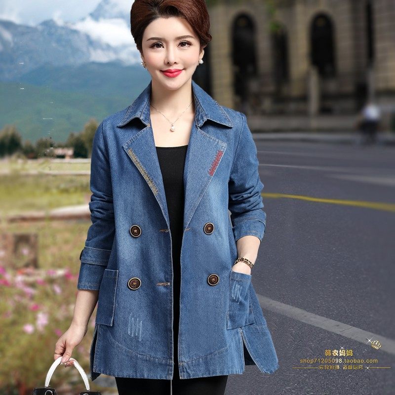 牛仔外套女士春秋装2024新款休闲韩版夹克中年妈妈大码初春季上衣