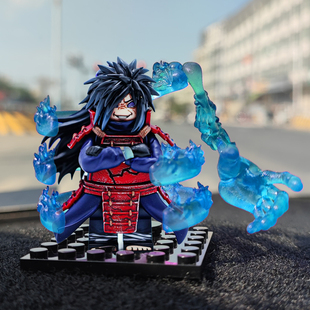 火影忍者佐助秽土转生宇智波斑/鼬手臂须佐能乎骨架积木人仔玩具