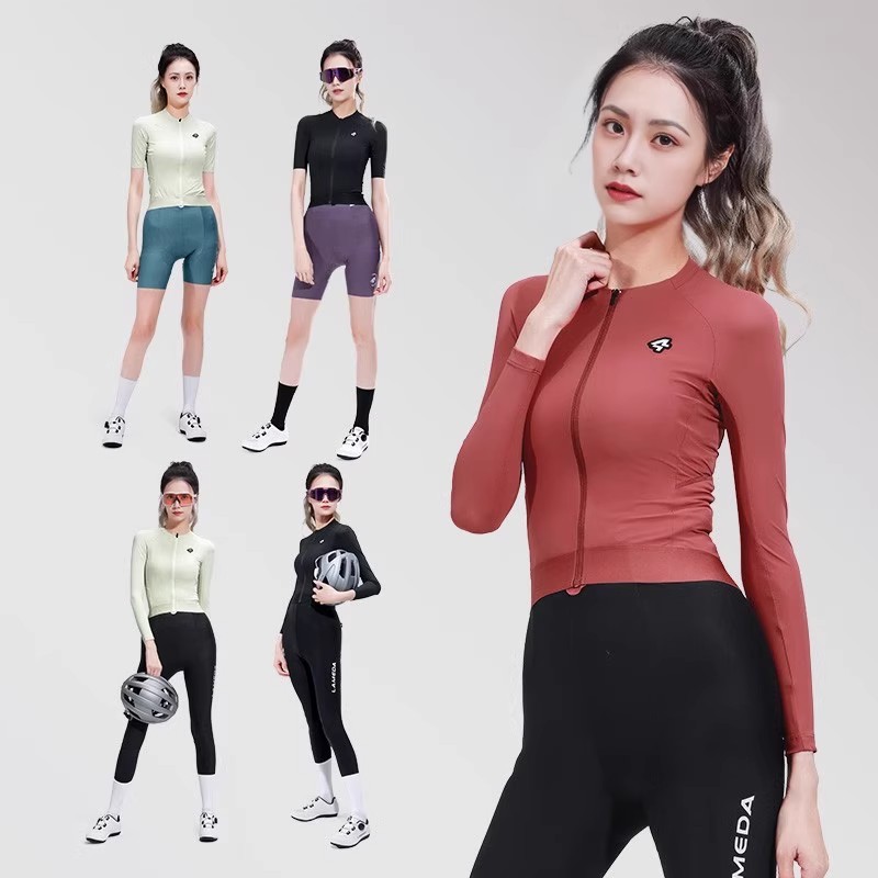 兰帕达防晒显瘦长短袖骑行服春秋公路山地自行车时尚上衣女如澜