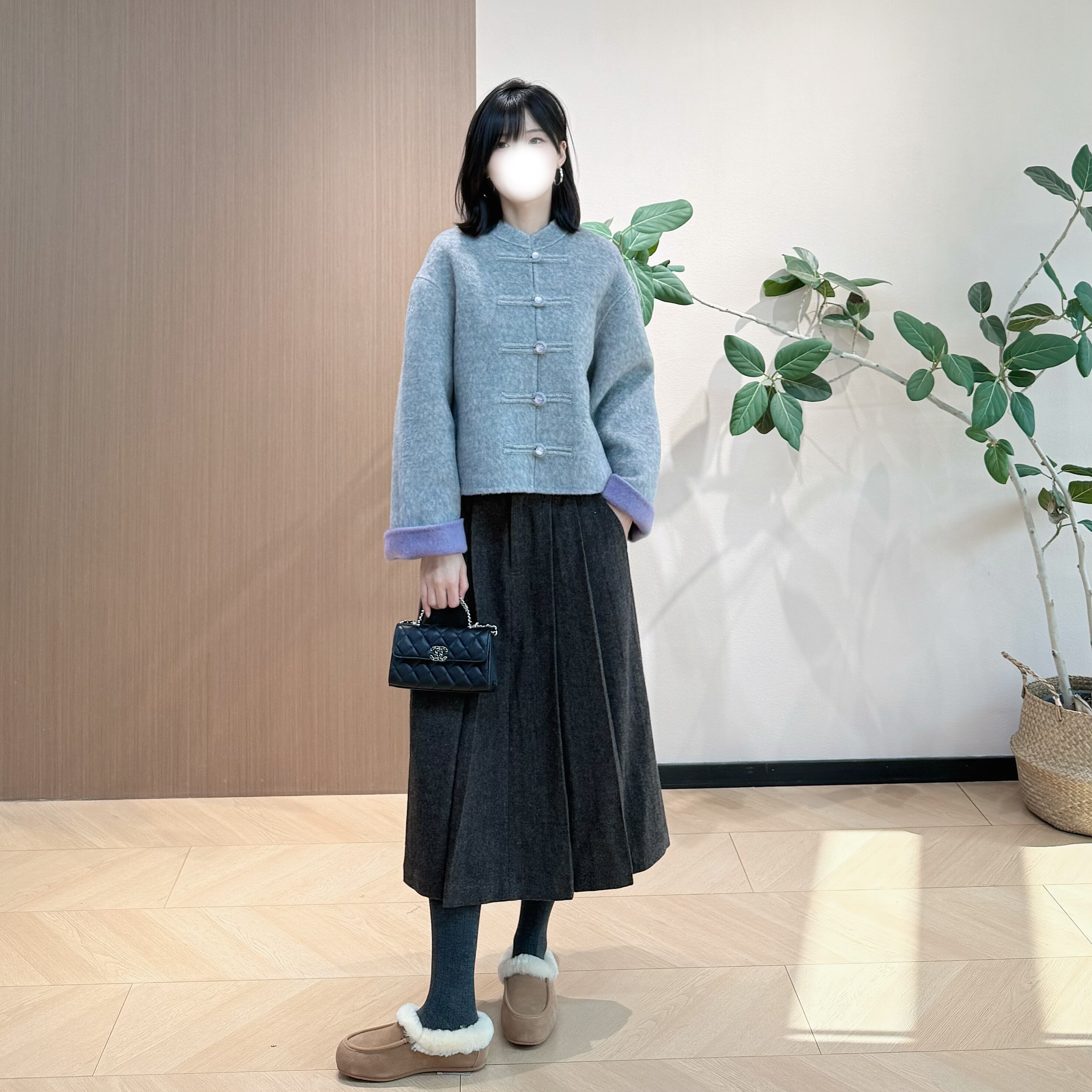 自留！ 今年新色更好看 sw新中式双面呢宽松外套大衣