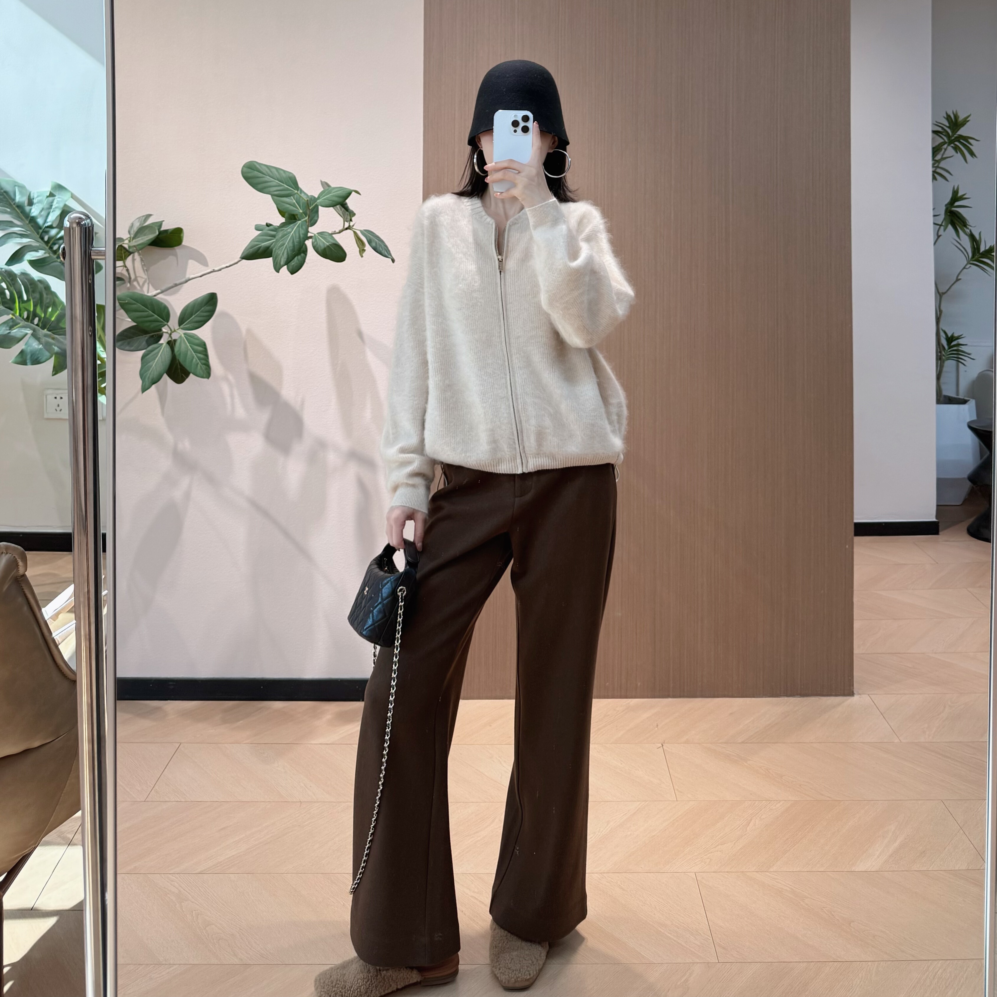 IC 纯甄！针织弹力羊毛冬季直筒裤+重磅羊绒拉绒拉链夹克外套