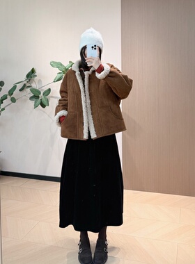 赵露思同款 verg* 皮毛一体外套