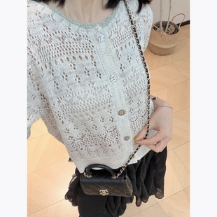 DD 康赛妮珠片段染手工钩花针织衫