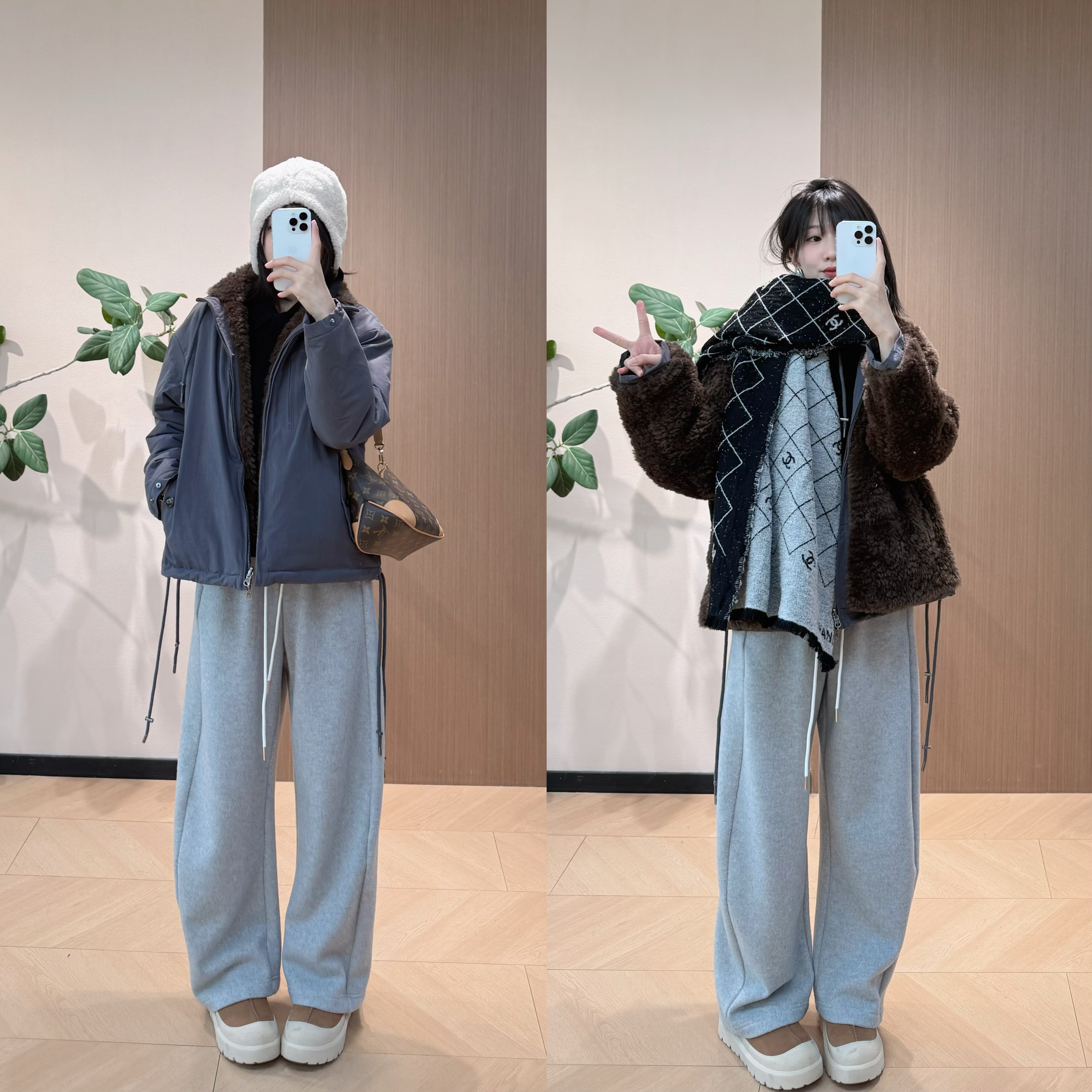 cot* 限定陆克双面哈灵顿摇粒绒夹克外套