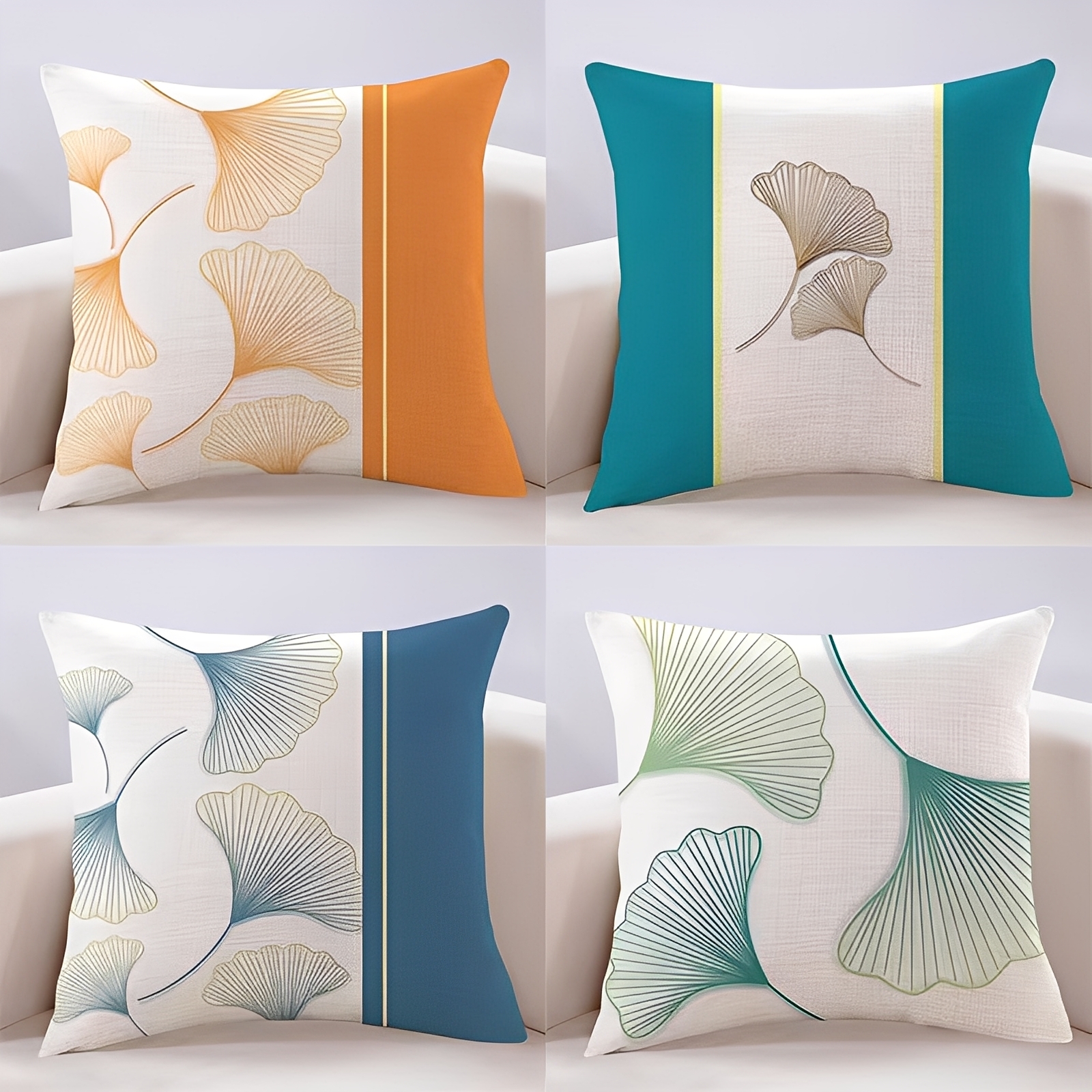 简约现代唯美小清新银杏客厅沙发抱枕卧室床头靠背靠垫午睡趴趴枕