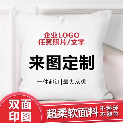 抱枕定制logo来图定做照片diy定制沙发抱枕靠现代简约抱含芯个性