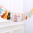 扮用品ins网红房间挂旗子 卡通动物音乐会彩旗生日派对庆祝节日装
