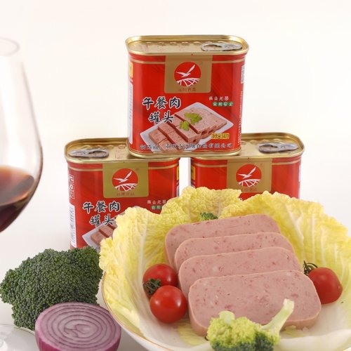 远翔午餐肉罐头340g罐肉罐头即食户外三明治猪肉鸡肉午餐性价比