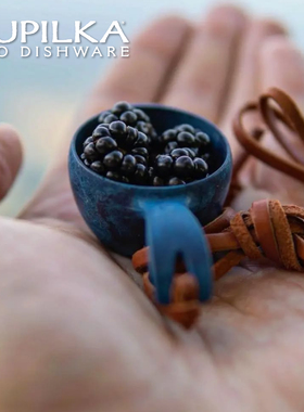 kupilka芬兰产k1环保便携徒步野餐皮绳款水杯装饰轻量挂件毛衣链