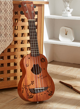 GECKO壁虎单板尤克里里初学者女生款儿童女男乌克丽小吉他旗舰店