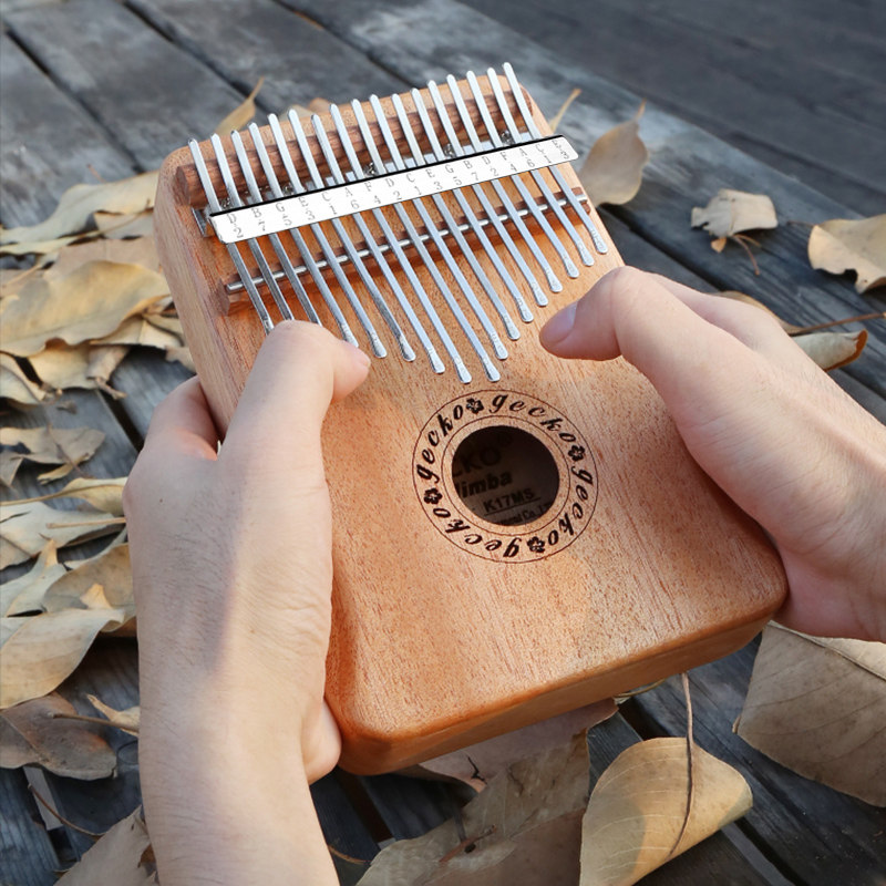 壁虎卡林巴箱式21音拇指琴17音女生儿童礼物初学者乐器易学手指琴