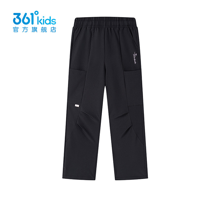361童装 女童速干直筒长裤 儿童梭织宽松运动裤2026春季K62612701