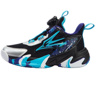 361童鞋儿童透气防滑篮球鞋男童旋钮运动鞋2024秋季新款K72434101