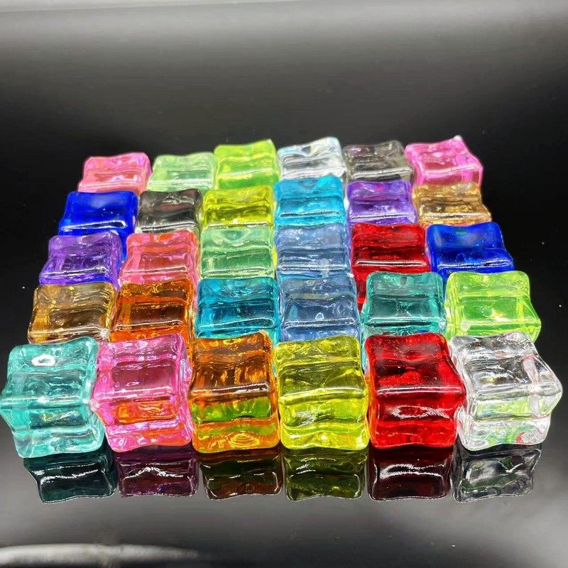 彩色仿真假冰块水晶塑料亚克力透明DIY手工饰品配件婚庆鱼缸造景