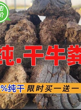 纯干牛粪农家肥天然绿色种菜盆栽花卉果树颗粒块状牛粪饼有机肥料