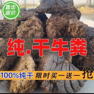 纯干牛粪农家肥天然绿色种菜盆栽花卉果树颗粒块状牛粪饼有机肥料