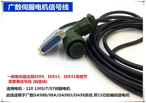 新款广数DA98A驱动器反馈线 码盘线 伺服电机数据线 编码器通包邮
