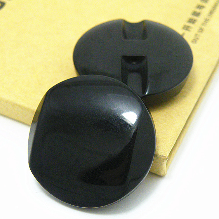 高档呢大衣黑色不规则西装外套扣