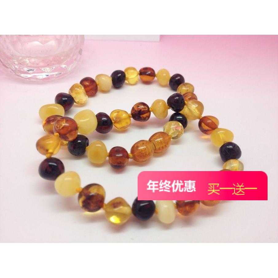 16cm 欧洲进口 成人妈妈 天然琥珀手链 火珀蜜蜡血珀金珀 可定制