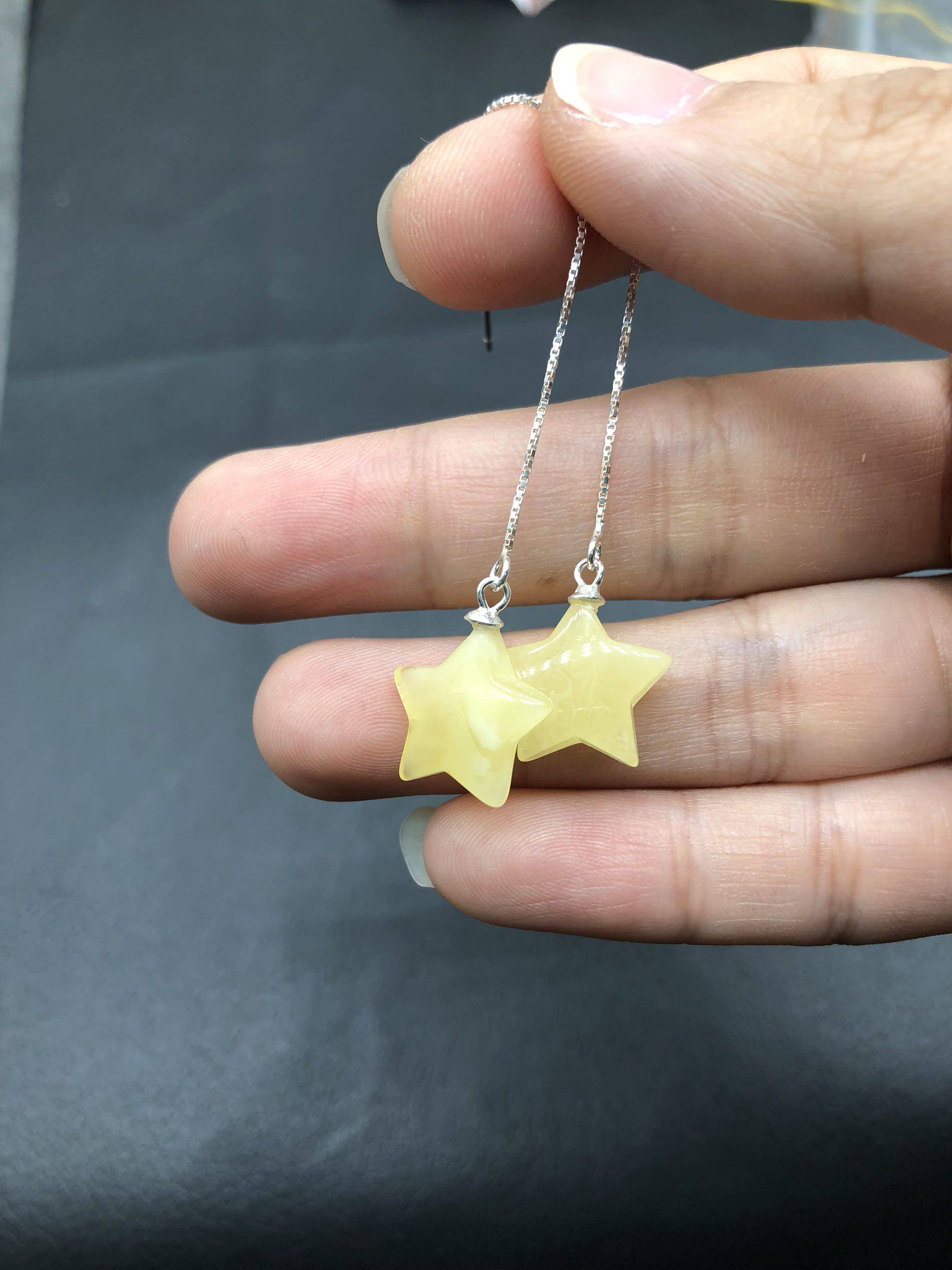 天然蜜蜡海星耳线 电视剧老男孩女主同款