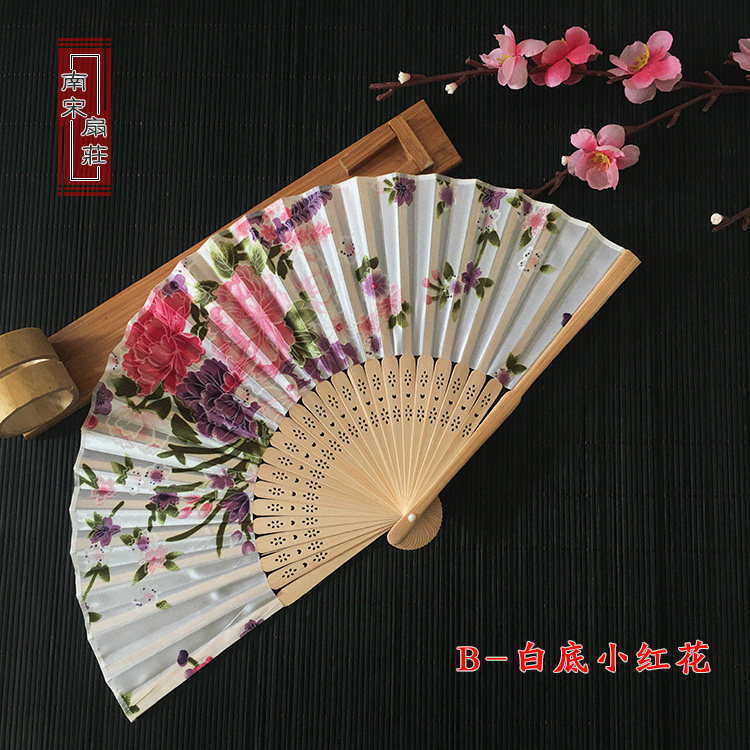 夏季跳舞扇子礼品工艺表演道具扇子古风女式随身携带真丝折扇包邮