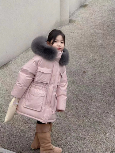 nono家2024新款儿童羽绒服中长款加厚保暖外套