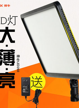 神牛LEDP260C补光灯直播双色温采访录像柔光灯美食珠宝人像拍照可