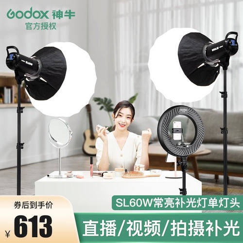 神牛（Godox）SL60W补光灯LED直播间美颜常亮灯短视频拍照摄影棚