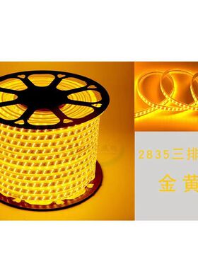 灯带led超亮100米套装220v户外卧室防晒防雨三色变光工地亮化工程