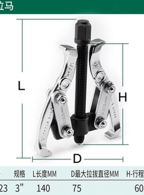 法沐SD-2爪3爪工具轴承拆卸顶拔器拉出器单位：个3寸2爪拉马90623