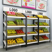 雷扬超市货架置物架化妆品展示柜商场鞋 店红酒水果零食样品斜面陈