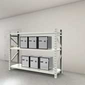 麦森 货架重型仓储三层展示仓库架300kg每层副架立柱厚1 maisen