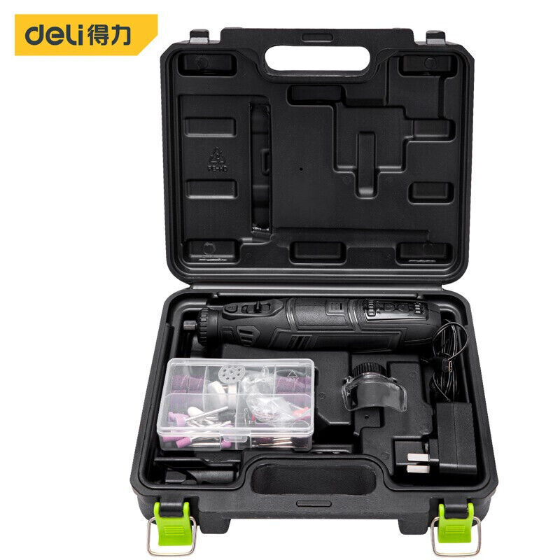 得力（deli）电磨机小型锂电手持打磨木雕刻工具抛光切割电动玉石
