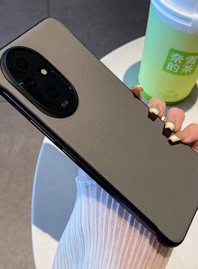 无边框皮纹适用荣耀400手机壳honor300pro高端皮质荣耀200新款简约500pro超薄半包ry90男款80pro防摔x60硬壳