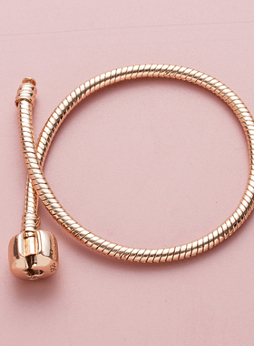 简约diy镀金蛇骨基础手链