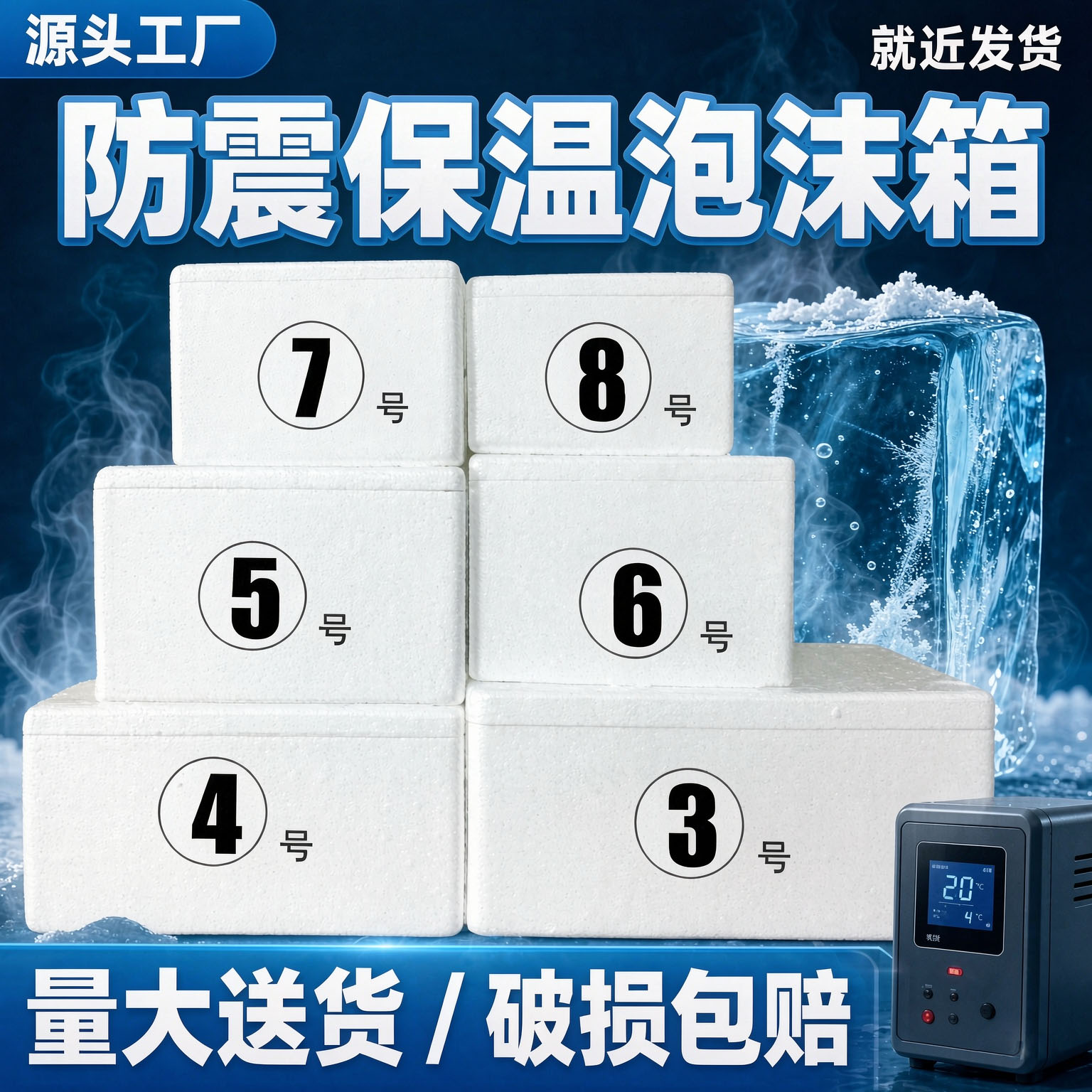 邮政泡沫箱专用快递批发冷链运输