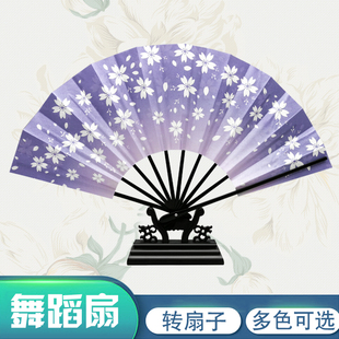 将进酒扇日式 十骨单面蝙蝠仕舞折扇寄明月绢布cosplay宅舞转扇子