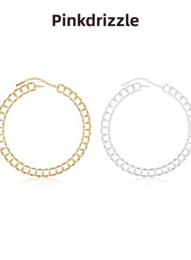 pinkdrizzle摩登都会轻奢复古项链小众百搭设计感精致时尚颈链